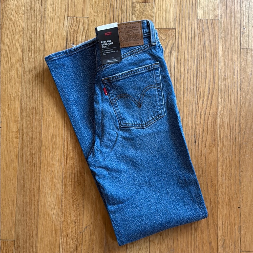 Levi's Ribcage Straight Ankle Jeans 25 x 31 - Picture 11 of 15